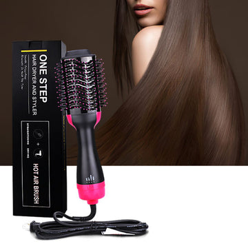 3-in-1 One Step Hot Air Hair Dryer, Straightener & Curler – Multifunctional Blow Dryer Brush & Comb with Fast Heating, Ionic Technology & Detachable Head | Easy, Salon-Style Hair Tool for Women & Girls