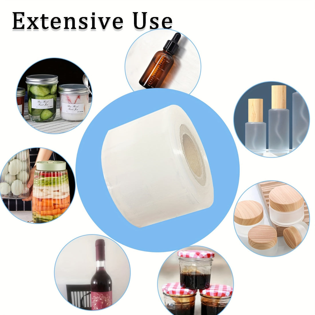 1 Roll Stretch Shrink Film for Bottle Sealing Machine – Easy-to-Use Food Safe Packaging Supplies, Perfect for Sealing Bottles