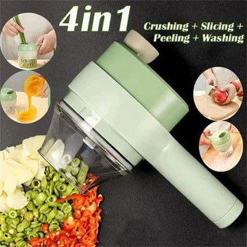 4 in 1 Electric Vegetable Cutter Chopper Cooking Handheld Hammer Food Chopper