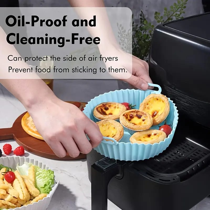 Air Fryer Tray, Silicone Fryer Tray, Baking Tray