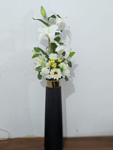 Artificial Lilies Flowers with Pot for Corner | Artificial bouquets