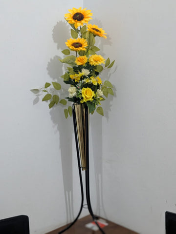 Artificial Sun Flowers with Pot for Corner | Artificial bouquet