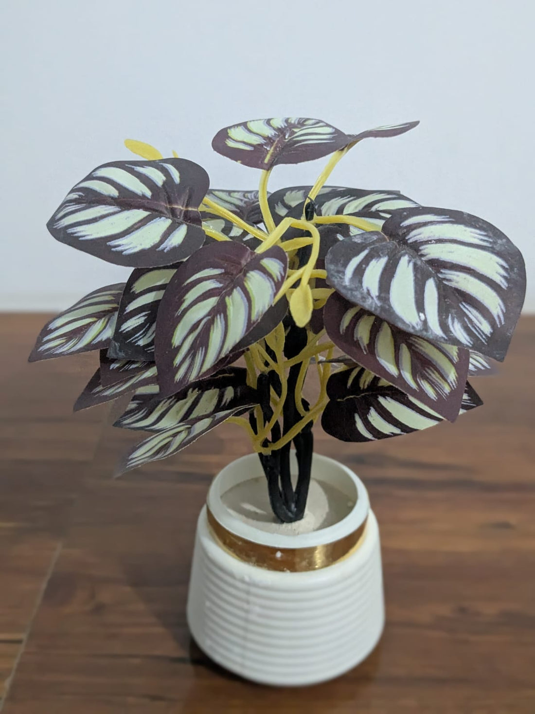 Brown Artificial Flower with pot for Table & Desk
