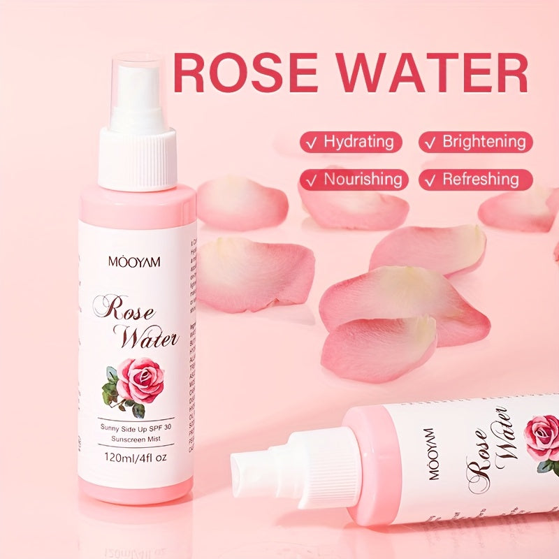 Hydrating Rose Water Facial Mist 2 Bottles– Refreshing Toner Spray for Oil Control, Skin Hydration & Glow | Moroccan Rose Essence | Suitable for All Skin Types 120ML