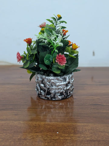 Mix Artificial Flowers with Pot for Table & Desk
