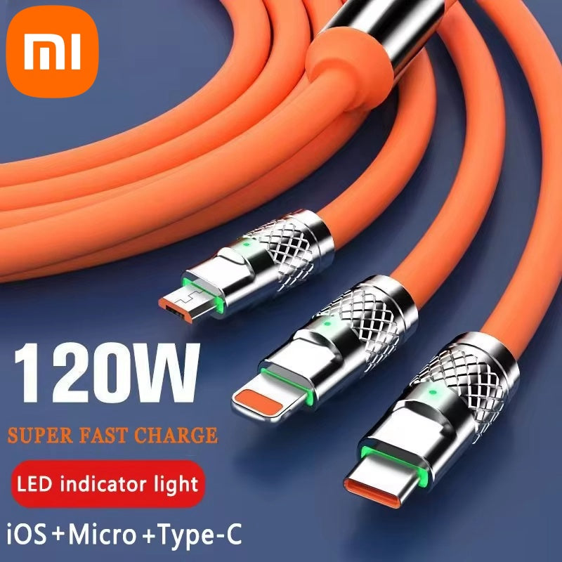 Mobile Phone Charger Line Fast Charging 3 in 1