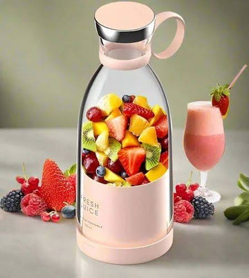 Portable Electric Bottle Juicer For Shakes And Smoothies - Mini Fast Portable Juicer Blender USB Rechargeable