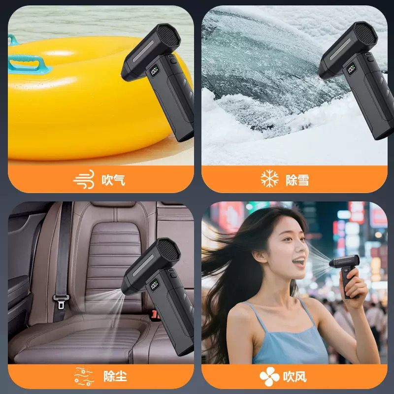 Portable Mini Turbo Handheld Fan with Led Light Electric Cordless Mini Blower Air Duster for Car Dry PC Keyboard Home Cleaning super heigh quality 100% original