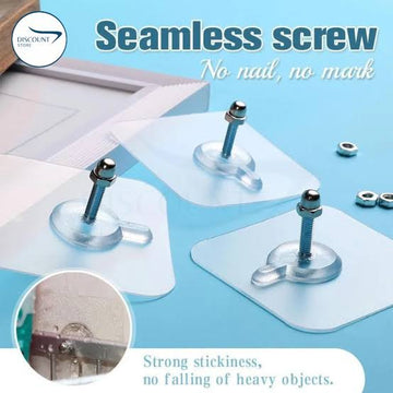 6 PCS Punch Free Transparent No-Trace Strong Adhesive Hooks