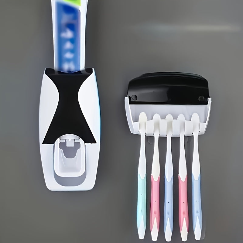 Set of Toothpaste Dispenser & Brush Holder