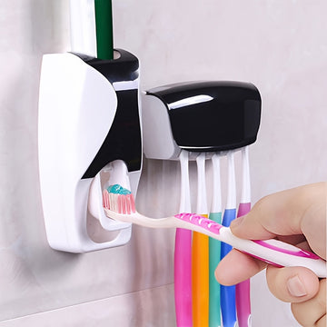 Set of Toothpaste Dispenser & Brush Holder