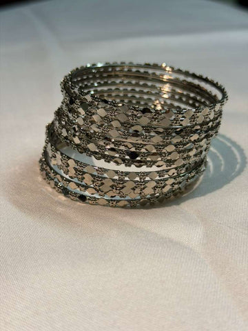 Silver Churi set (12 pc) golden Churi set (12 pc)