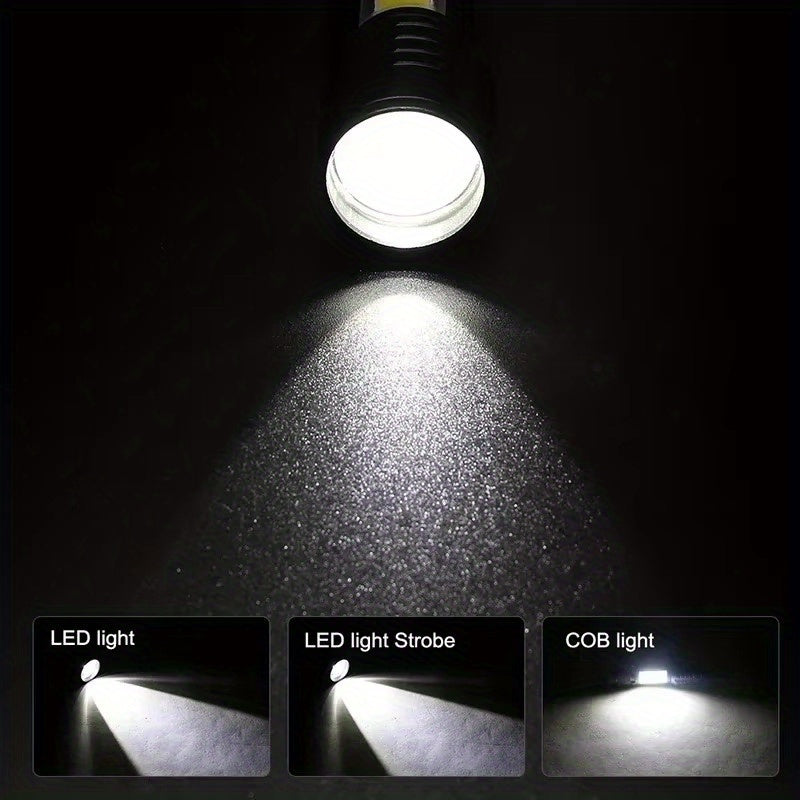 Ultra-Bright LED Mini Flashlight – USB Rechargeable &nbsp;500mAh Battery