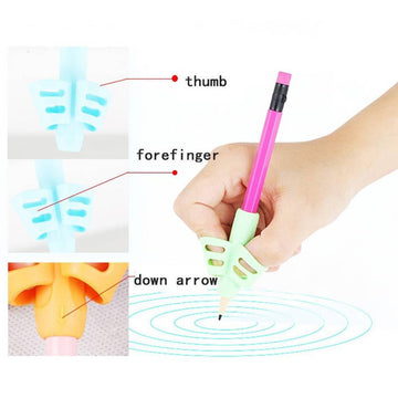 1 Pcs Children Pencil Holder Tools Silicone Two Finger Ergonomic Posture