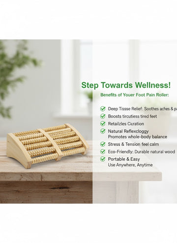 Wooden foot massager Roller