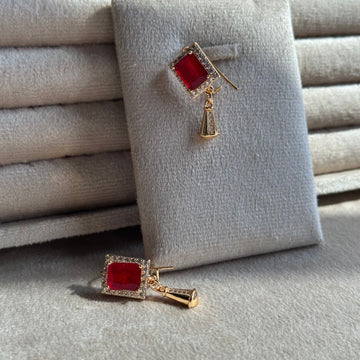 Square Stone Earing